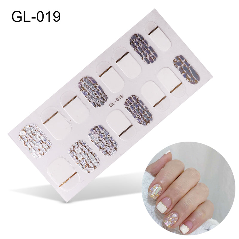 Laser Letters Nail Stickers Color Oil Film for Nail Art - Multiple Styles