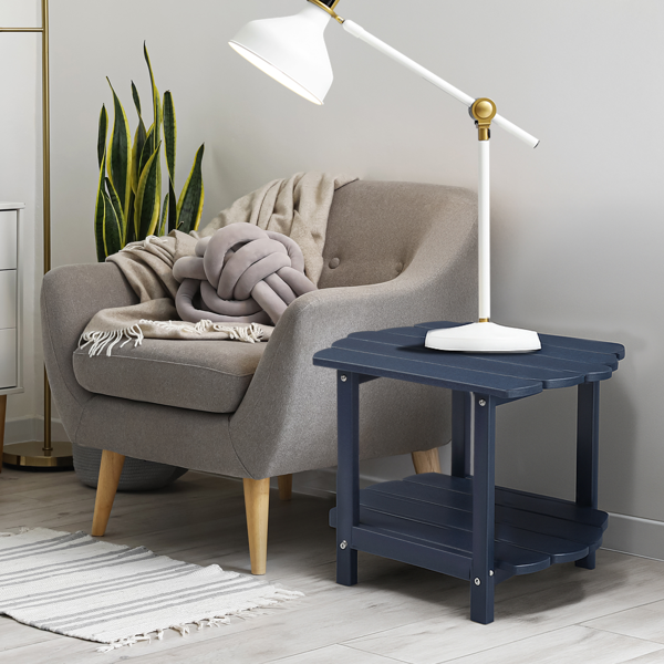 2-Tier Outdoor Side Table, HDPE Adirondack Table Patio Weather