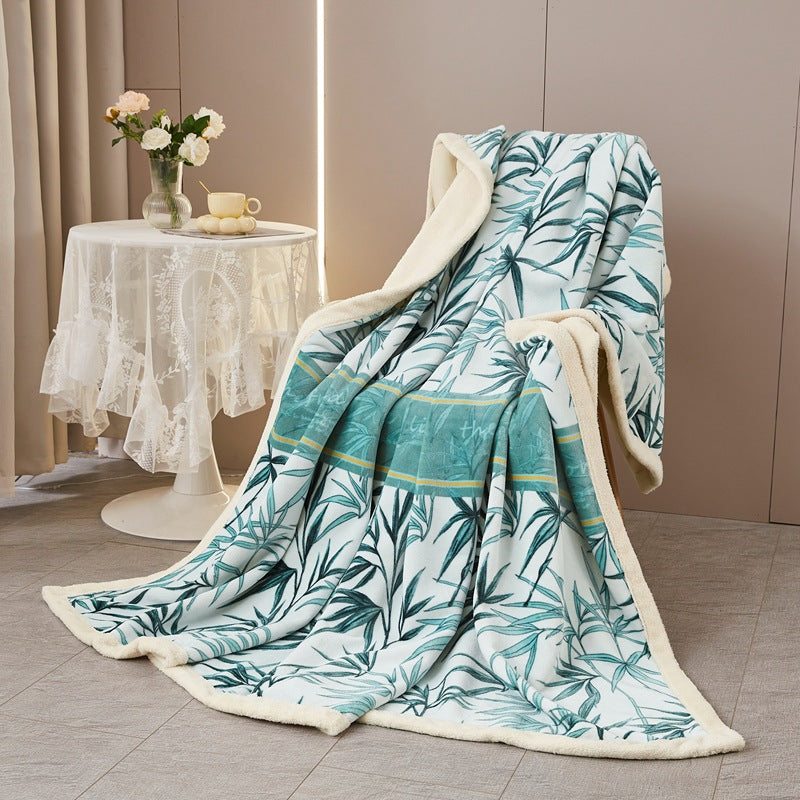 European Cotton Fleece Woolen Blanket - Thickened Warm Bed Sheet for All Seasons