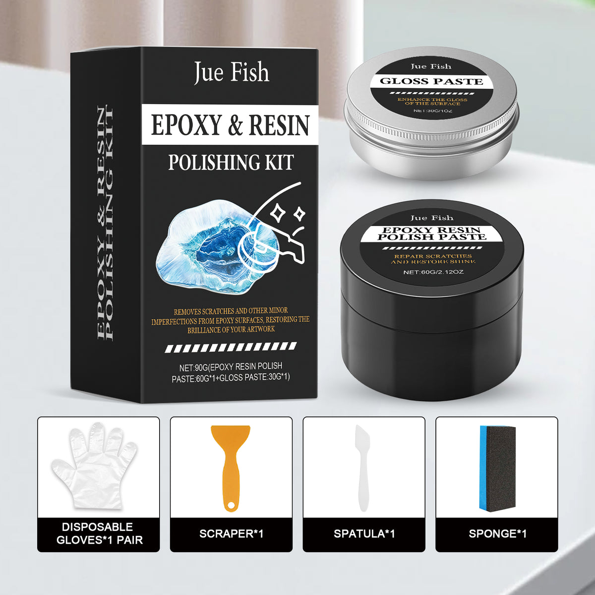 Epoxy Resin Polishing Kit - Durable Surface Finishing Set