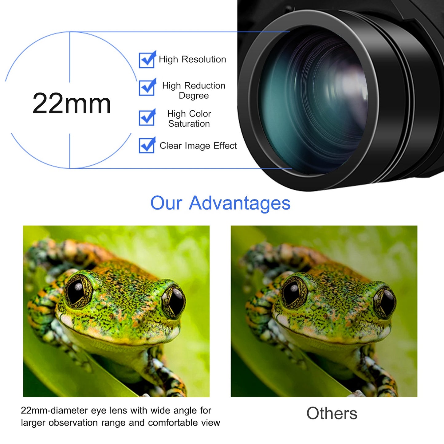 Portable Zoom Binoculars with Low Light Night Vision - Black