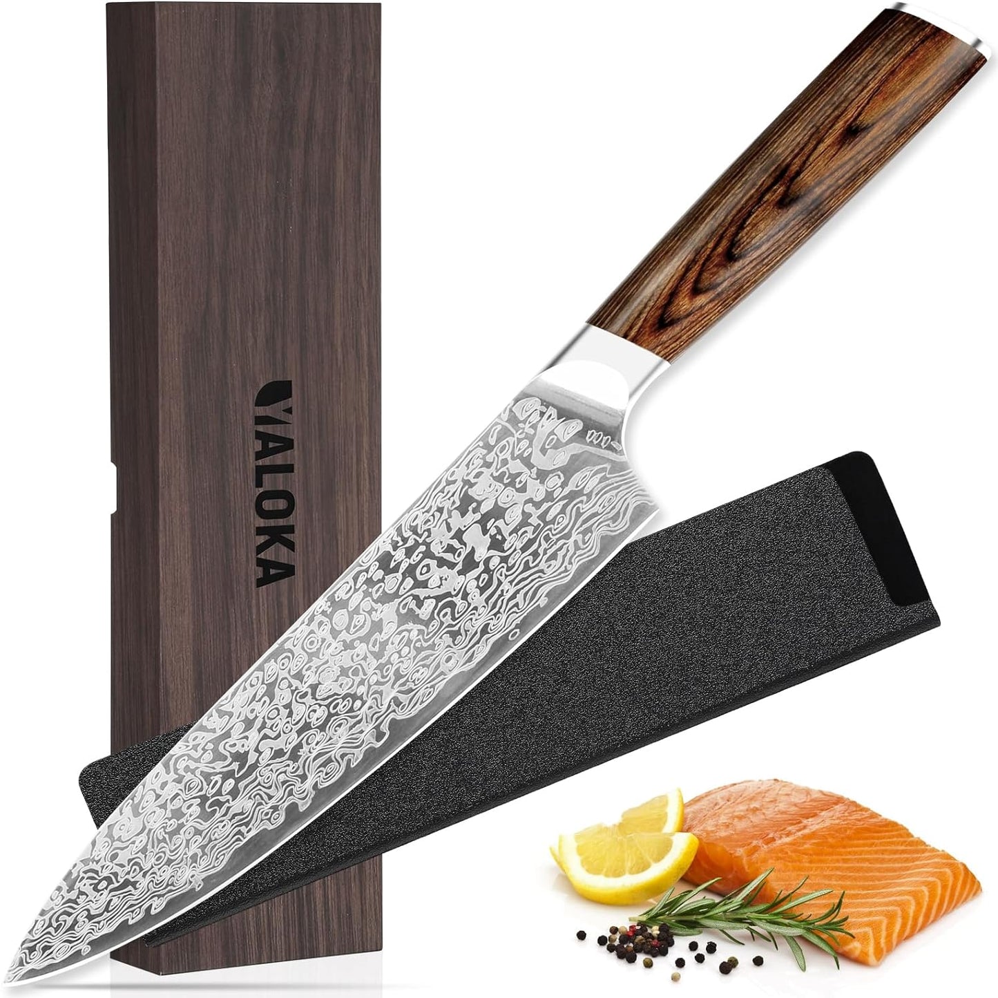 7.8 Inch Japanese Vanadium Steel Chef Knife with Rosewood Handle