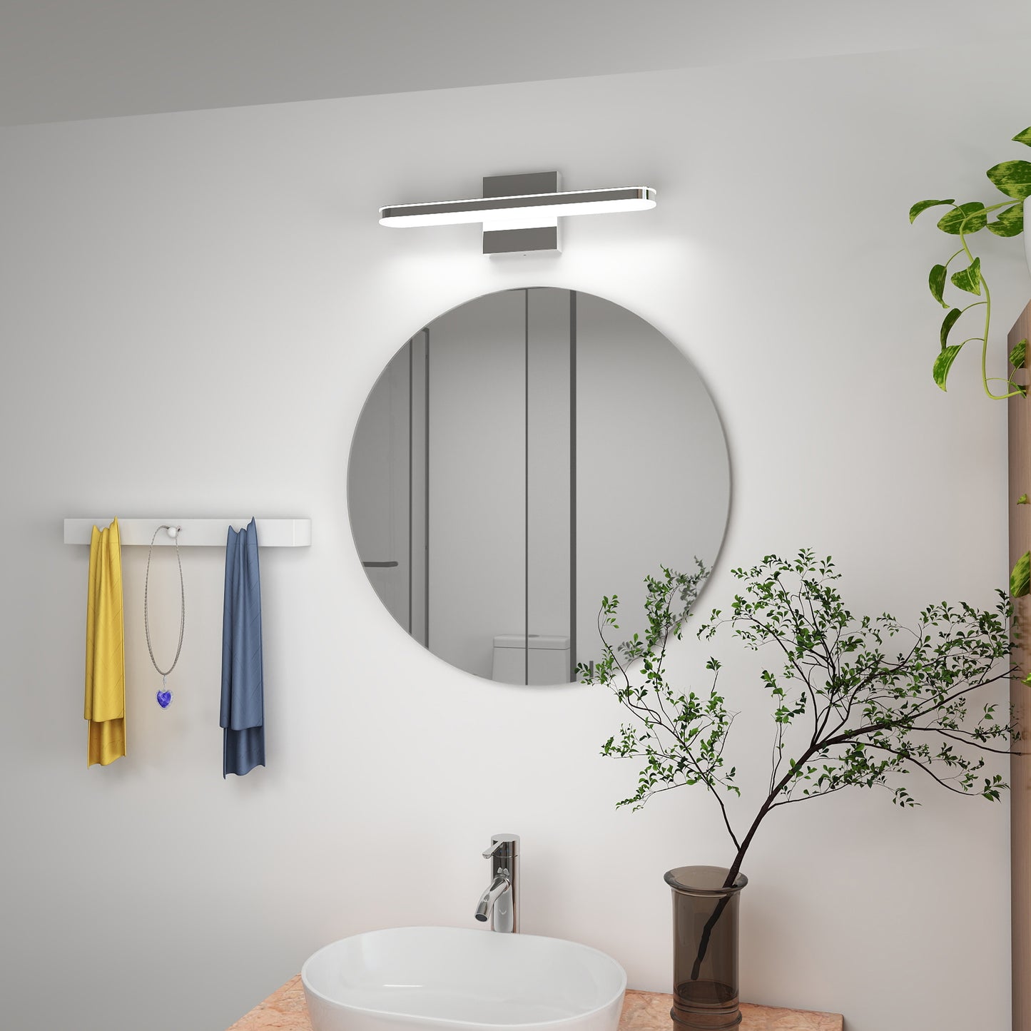 16-Inch Dimmable LED Bathroom Vanity Light Bar Modern Over Mirror Fixture 6000K