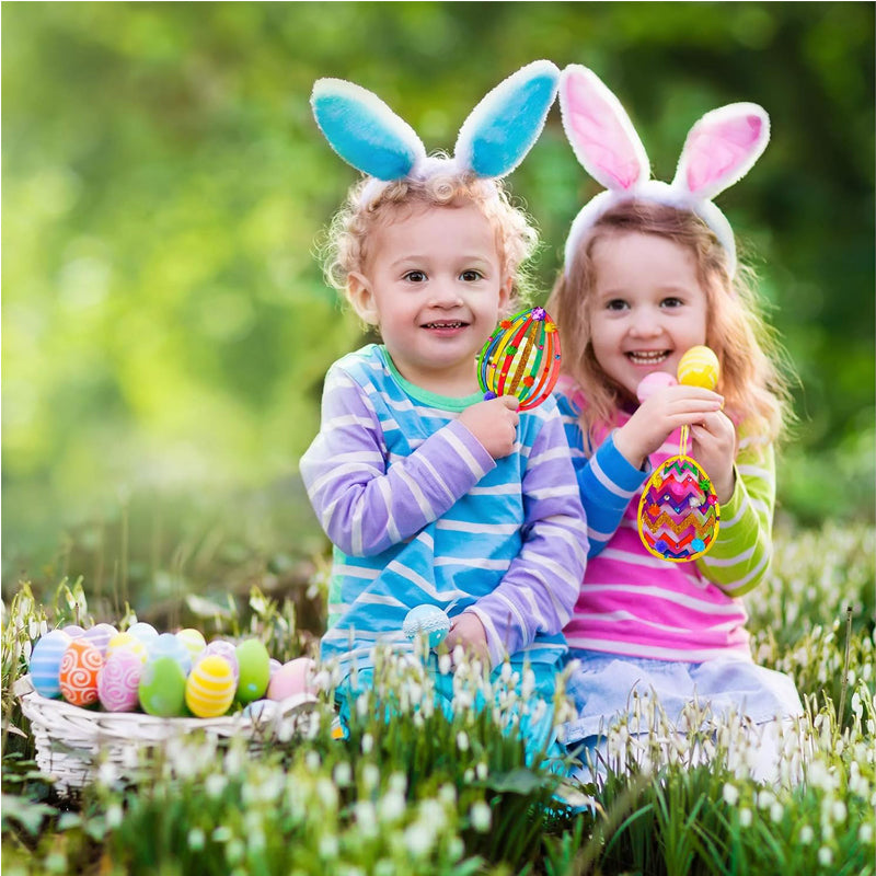 32 Sets Wooden Easter Egg Ornaments Craft Kit - DIY Decor