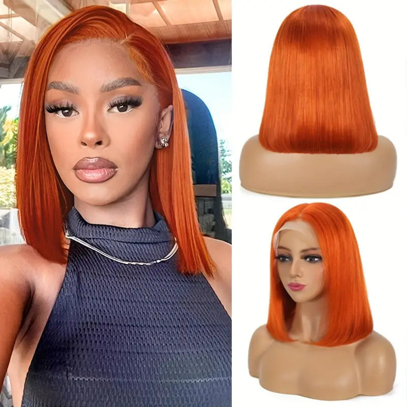 High-Temperature Fiber Wig with Lace Trim - Middle Parting Full Head Hair Extension