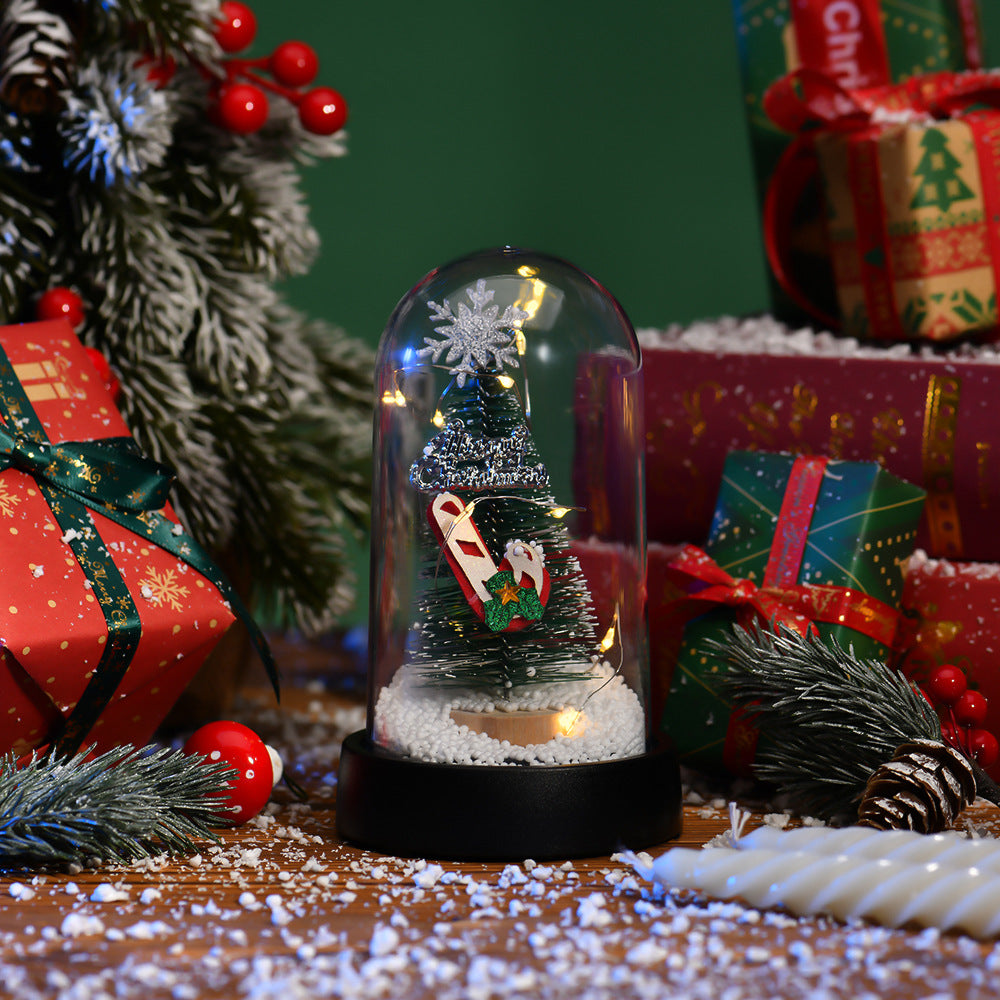 LED Christmas Tree Light Decor Glass Lampshade Ornaments for Holiday Home