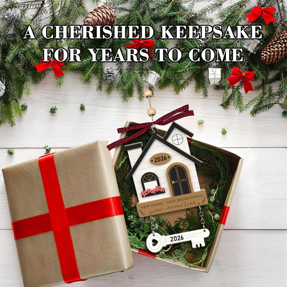 2026 New Home Wooden Ornament - Housewarming Gift for Couples