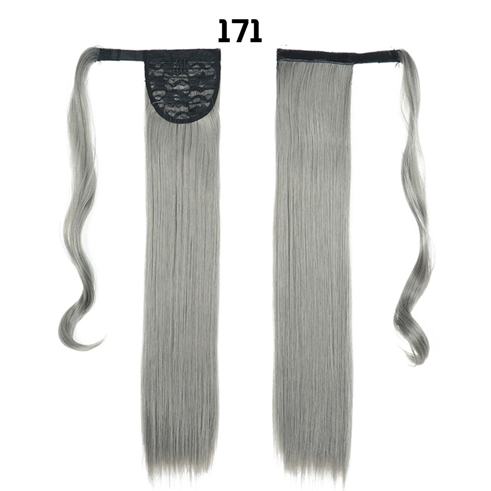Long Straight Synthetic Hair Velcro Ponytail - Multiple Colors