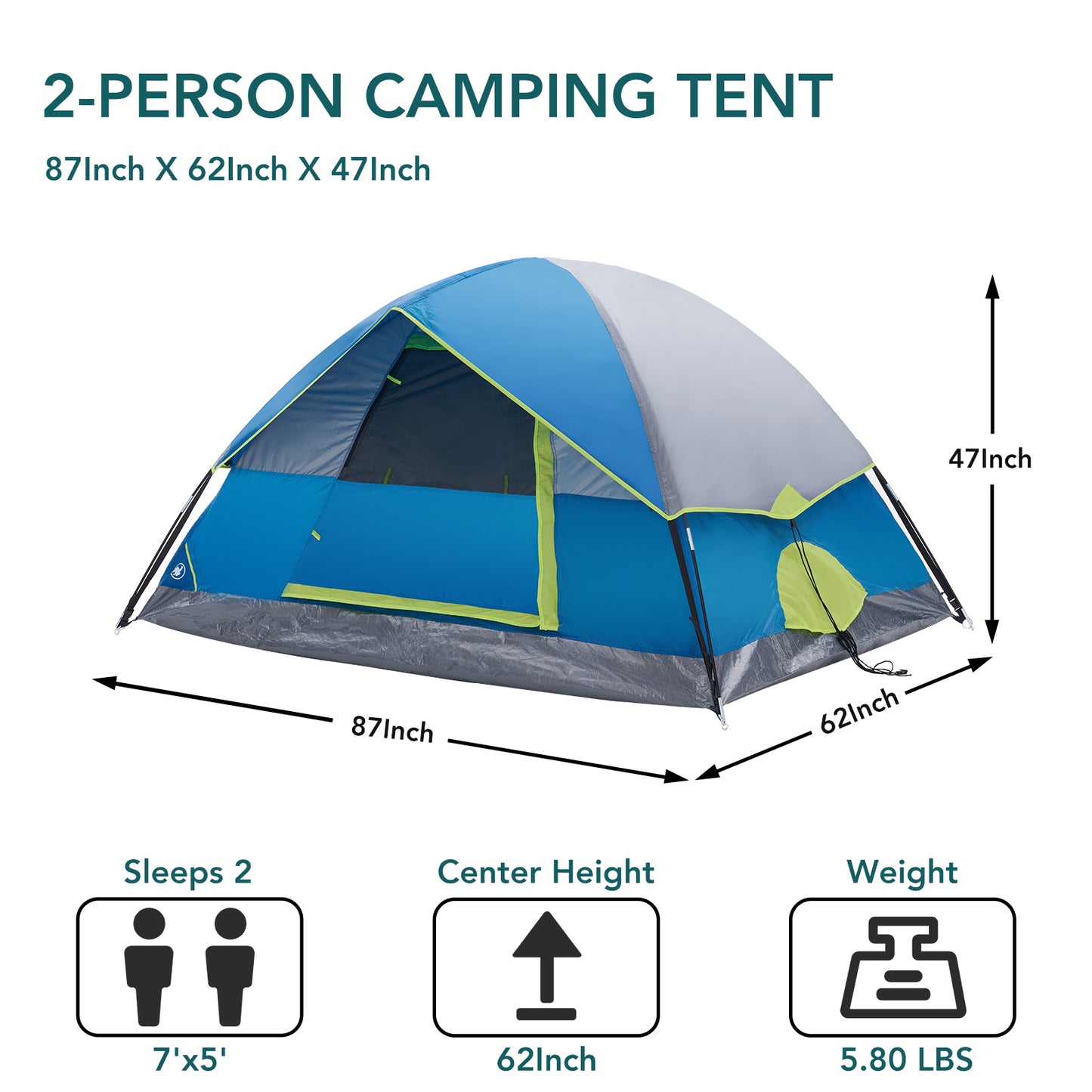 Waterproof Dome Camping Tent with Multi-Directional Ventilation