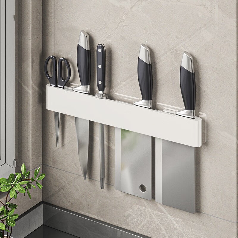 Multi-Functional Wall-Mounted Kitchen Shelf Organizer - Modern Steel Storage Rack
