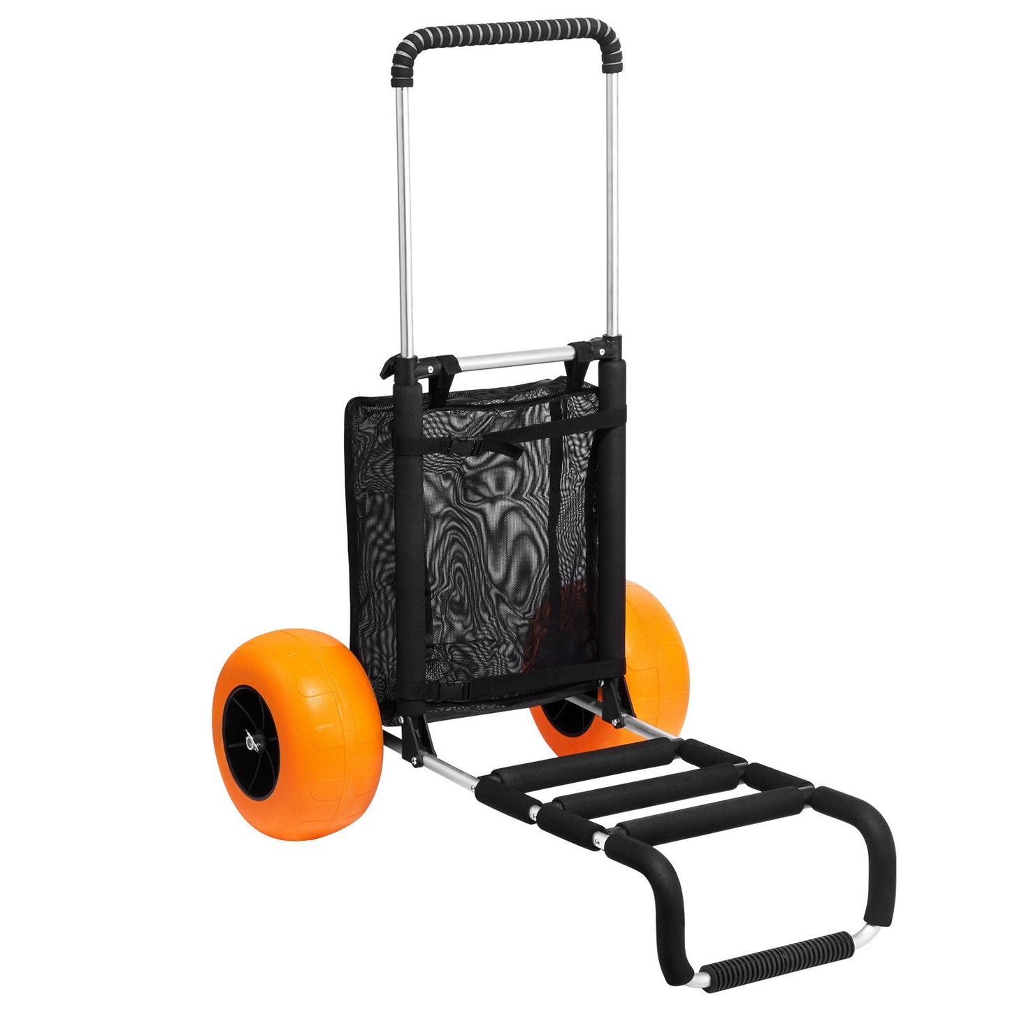 Heavy Duty Beach Cart with Large Wheels & Adjustable Height - Sand Cargo Trolley
