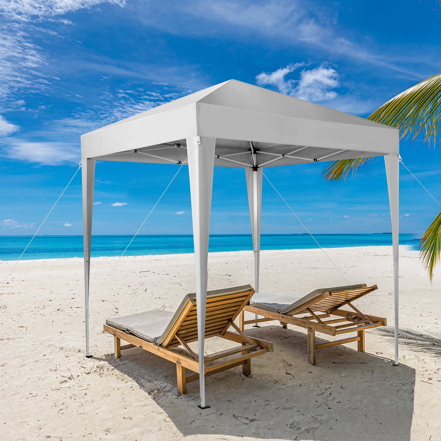6.5x6.5ft Portable Outdoor Canopy Tent - White