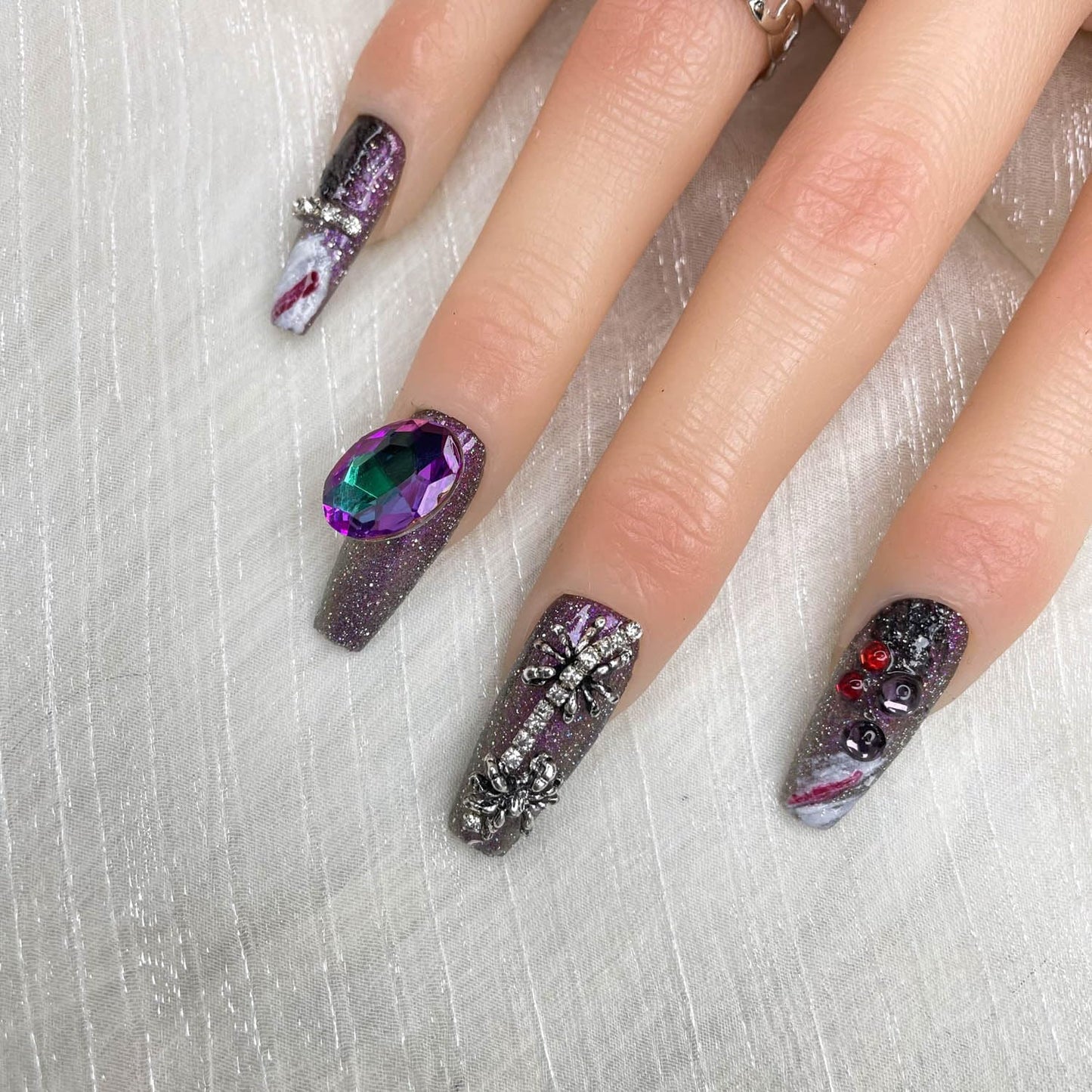 Short Press-On Nails - Gradient Handmade Acrylic Fake Nails Set