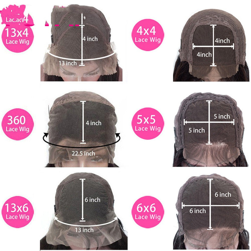 Human Hair Wig Headpiece - Straight, 7A 13x6 Style, Multiple Lengths