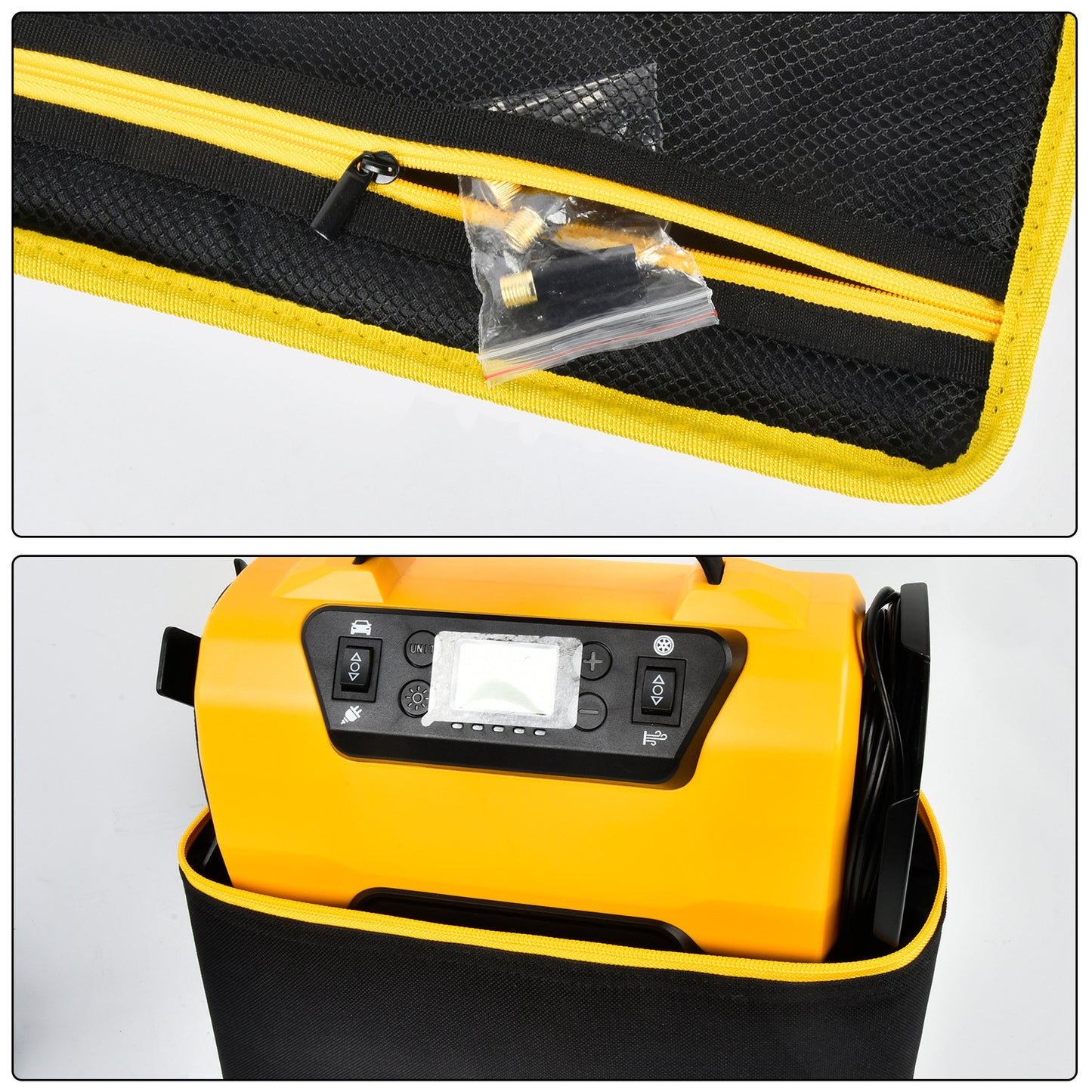 Outdoor Portable Storage Bag for Car Tire - Oxford Cloth, Black & Gray