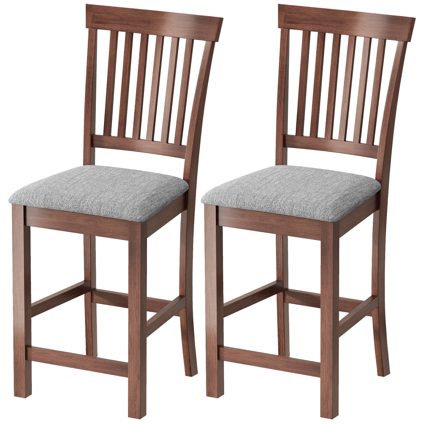 Counter Height Bar Stools with Padded Seat, High Back Kitchen Chairs
