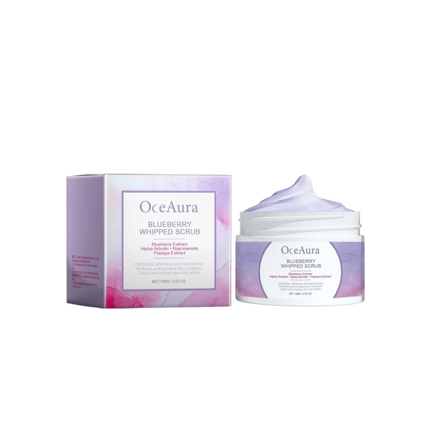 Blueberry Whipped Body Scrub - Exfoliating Brightening & Smoothing Treatment