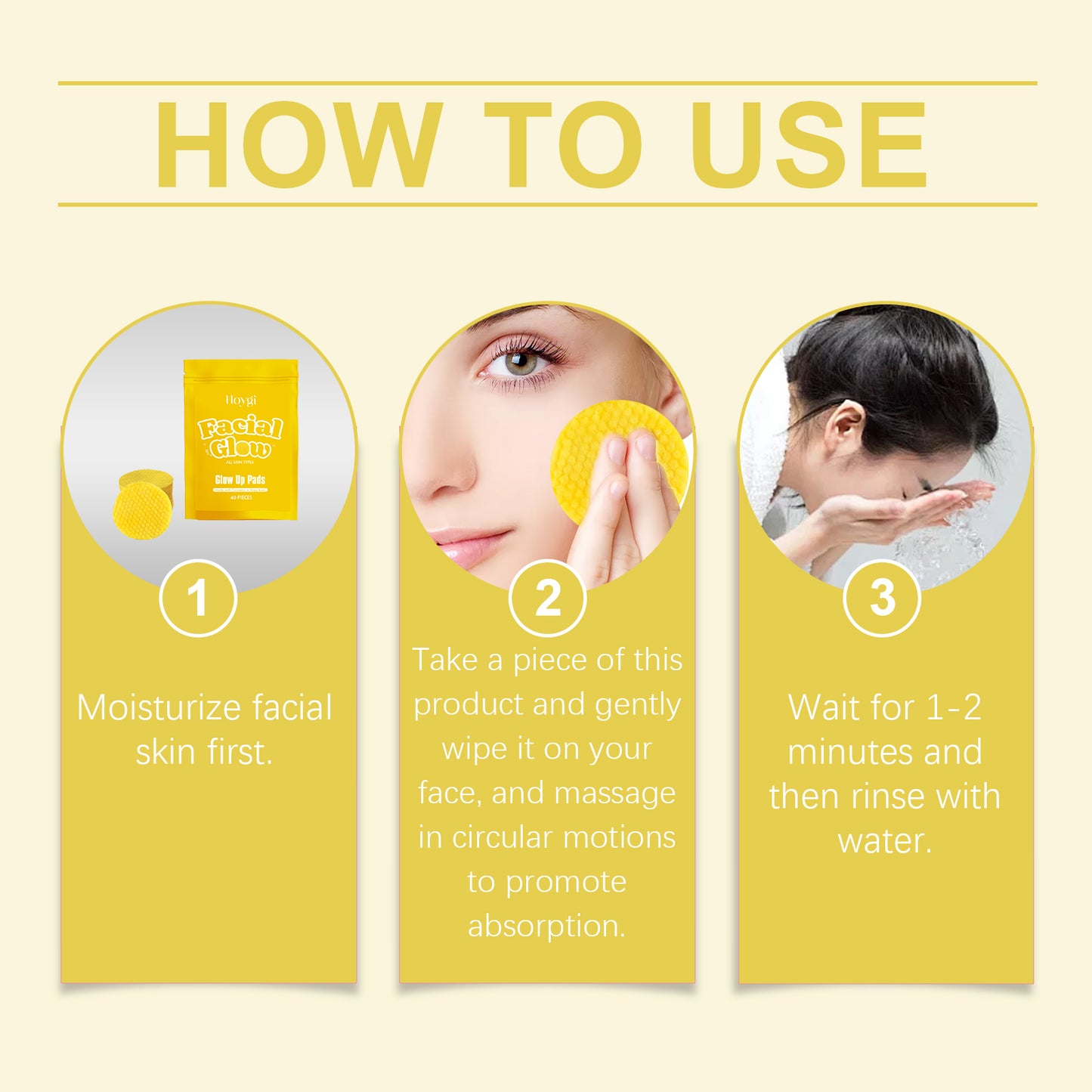 Turmeric Kojic Acid Cleansing Pads for Face Brightening and Dark Spot Removal