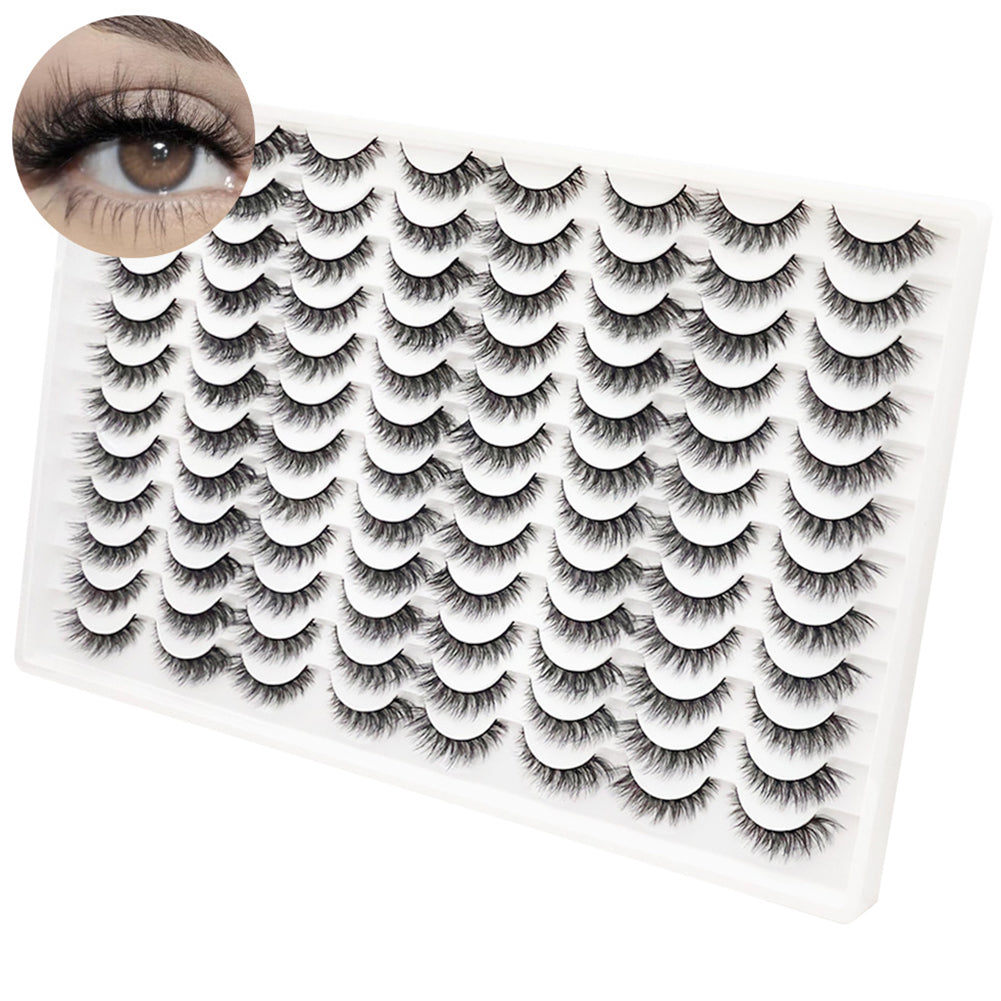 3D False Eyelashes - Multi-layered Realistic Soft Black Lashes