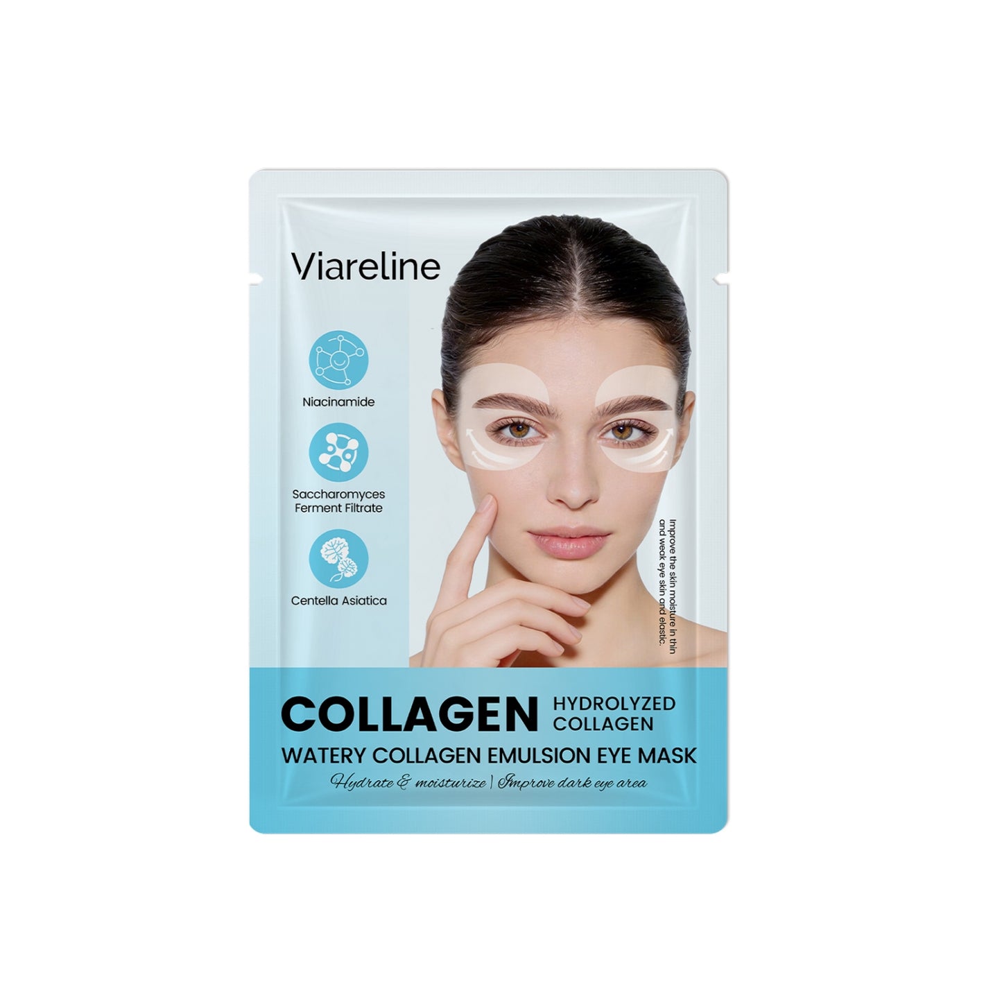 Watery Collagen Eye Mask Pair for Hydrating Skin and Brightening Eyes