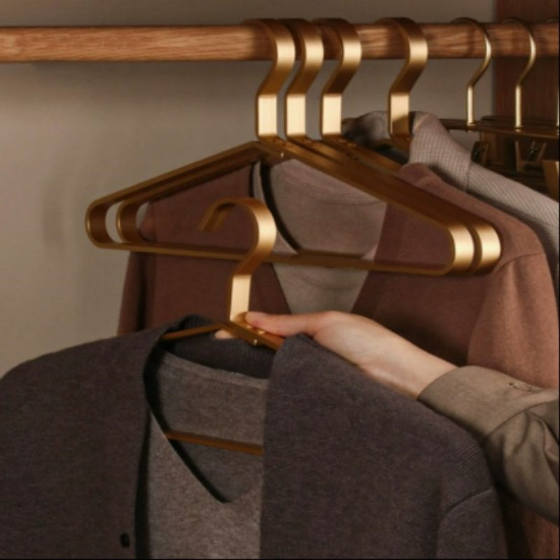 Stainless Steel Clothing Hanger Set - Home Wardrobe Storage, Durable & Elegant