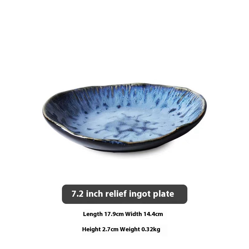 Kiln Baked Porcelain Dinner Plate Set - Salad & Fruit Serving Dish