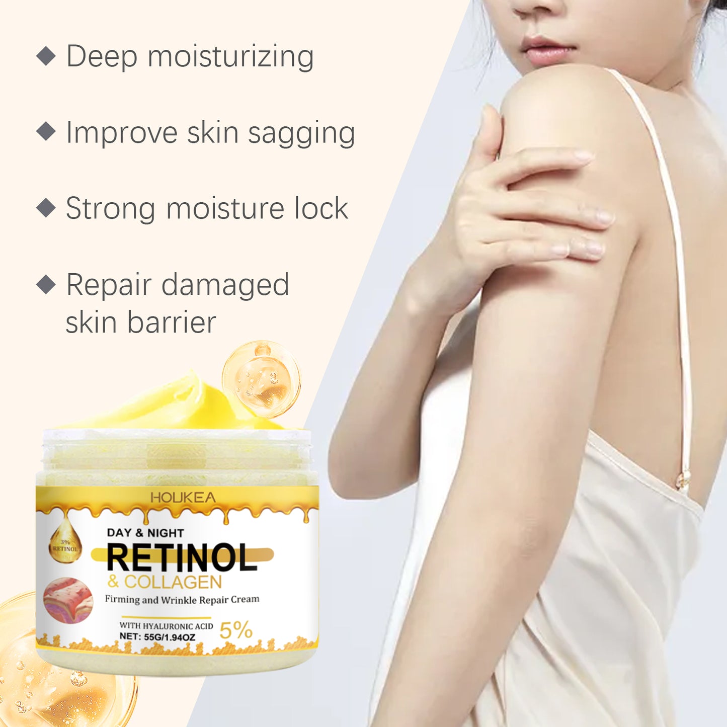 Firming Body Moisturizer with Retinol & Collagen - Hydrating Skin Care
