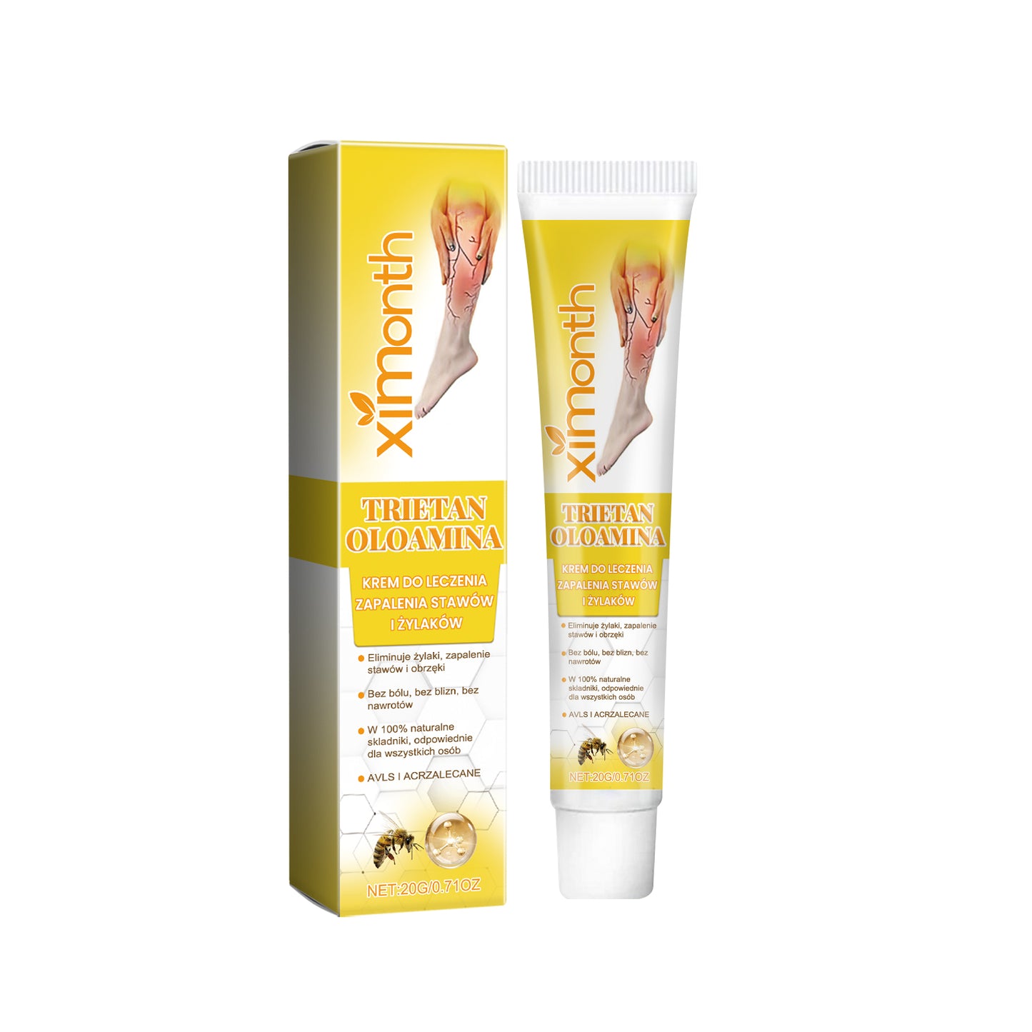 Soothing Leg Massage Cream - Bee Venom & Aloe Relief Treatment