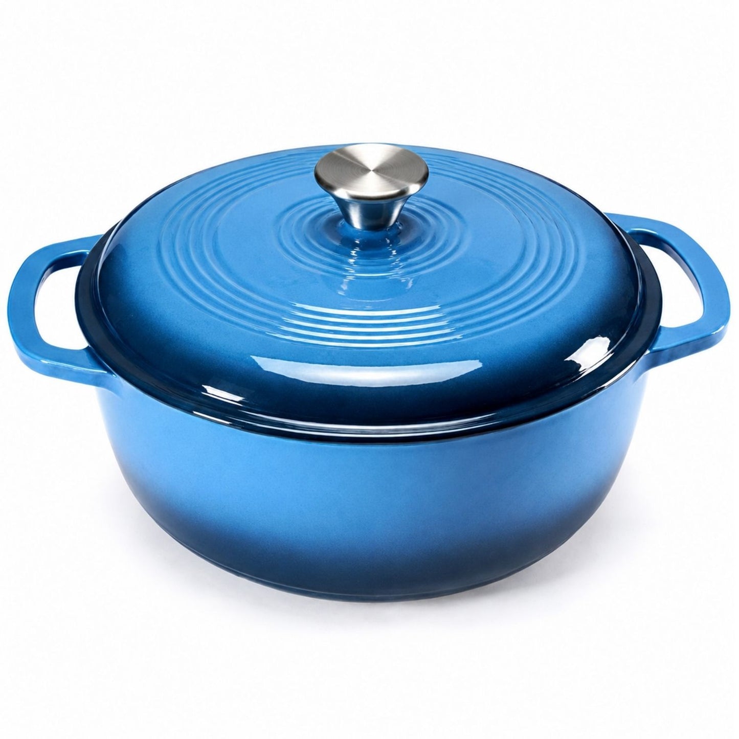 6 Quart Enameled Cast Iron Dutch Oven with Moisture-Sealing Lid