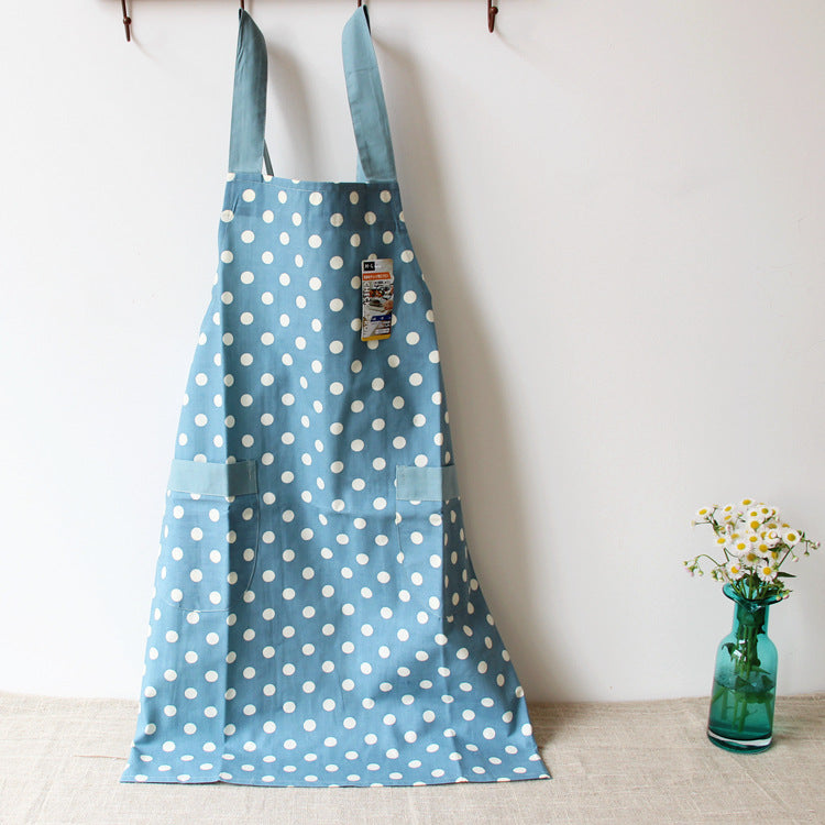 Cotton-Linen Apron with Straps - Stain-Resistant Kitchen Coverup