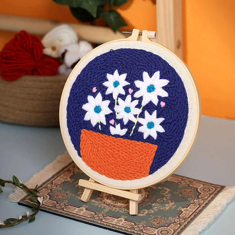 Flower and Grass Stamp Material Pack for Embroidery Crafts - Handmade