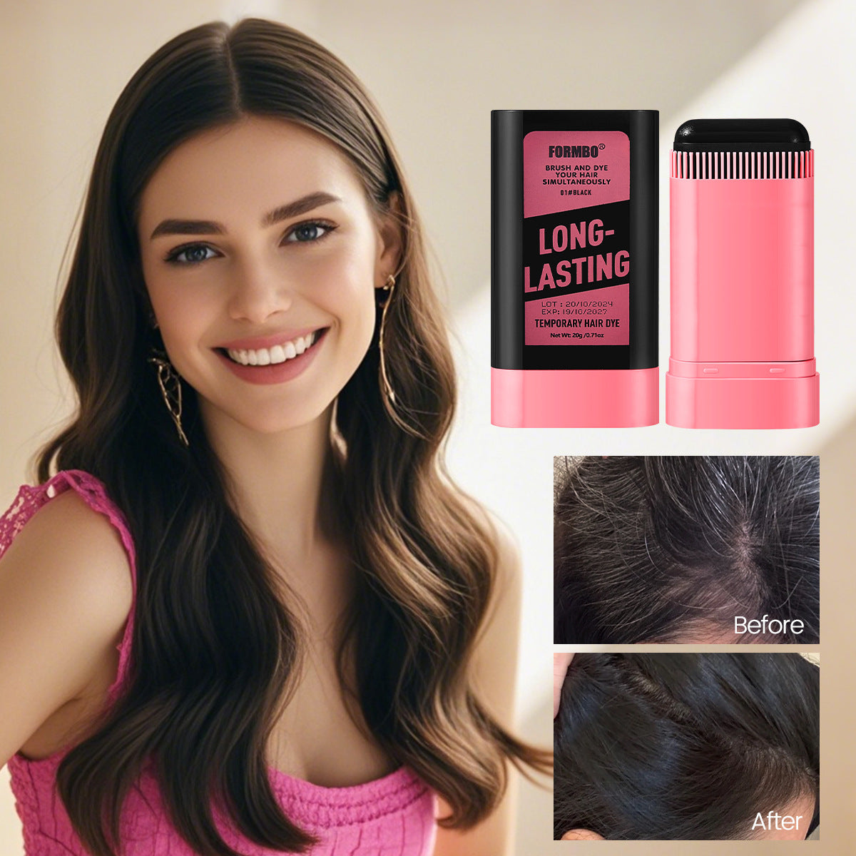 Hair Stick Disposable Covering Gray