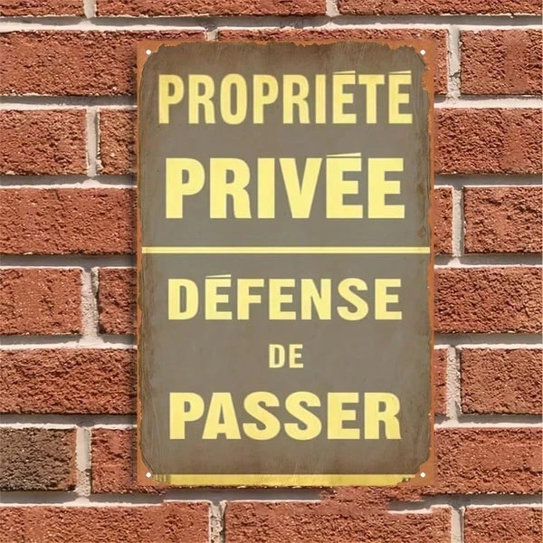Metal Tin Sign Wall Decoration - 20 cm x 20 cm