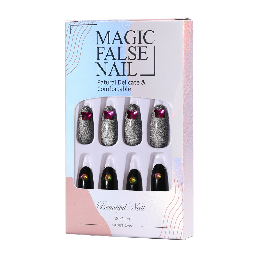 Star Cat's Eye Nail Patches - 24pc Kit with Jelly Glue