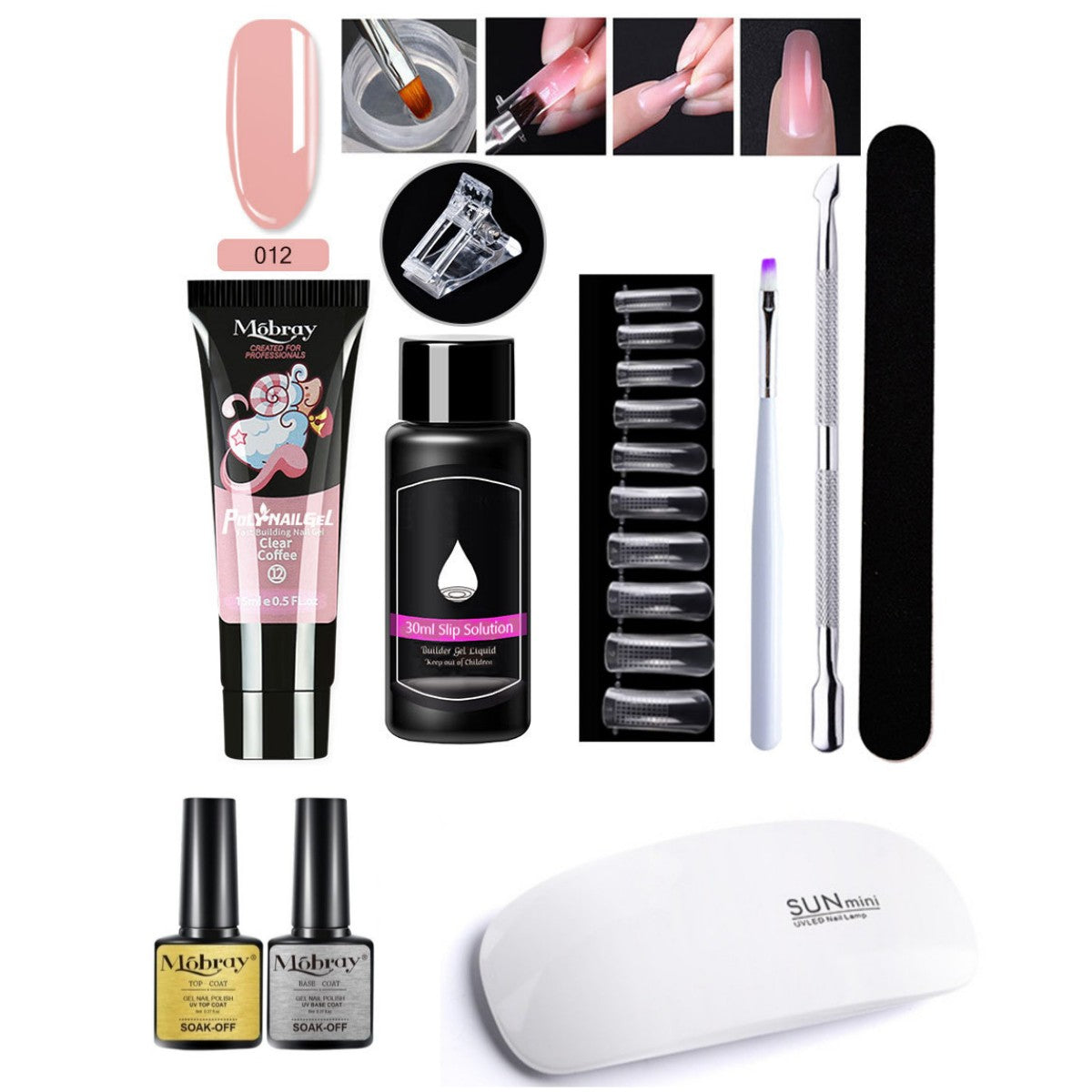 Nail Art Resin Extender Kit - 12 Colors