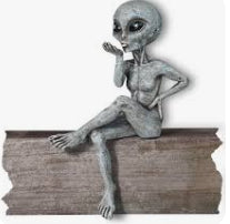 Resin Alien Statue Ornament Decoration for Home & Garden