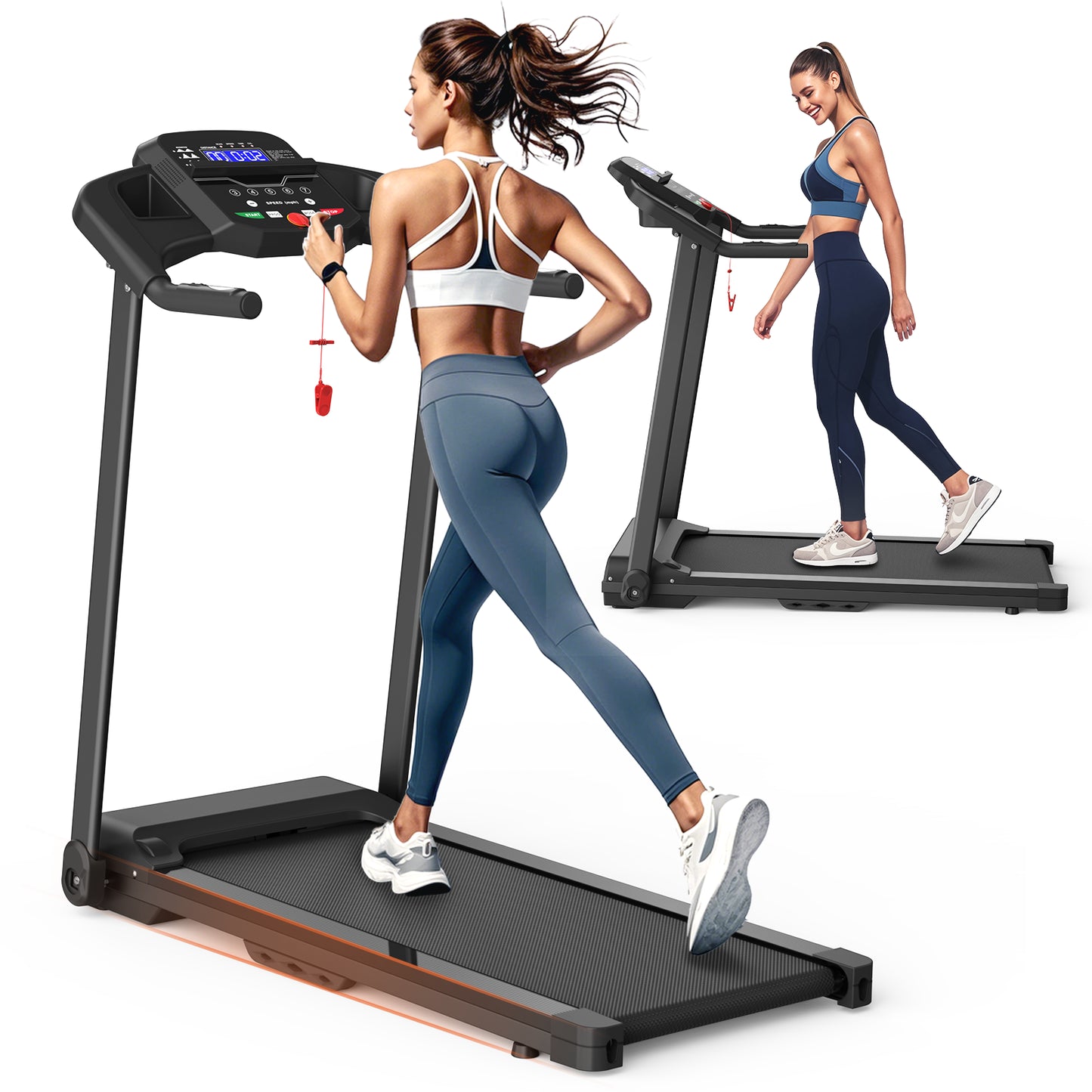 Foldable Treadmill - 2.5HP Electric Running Machine for Home Gym