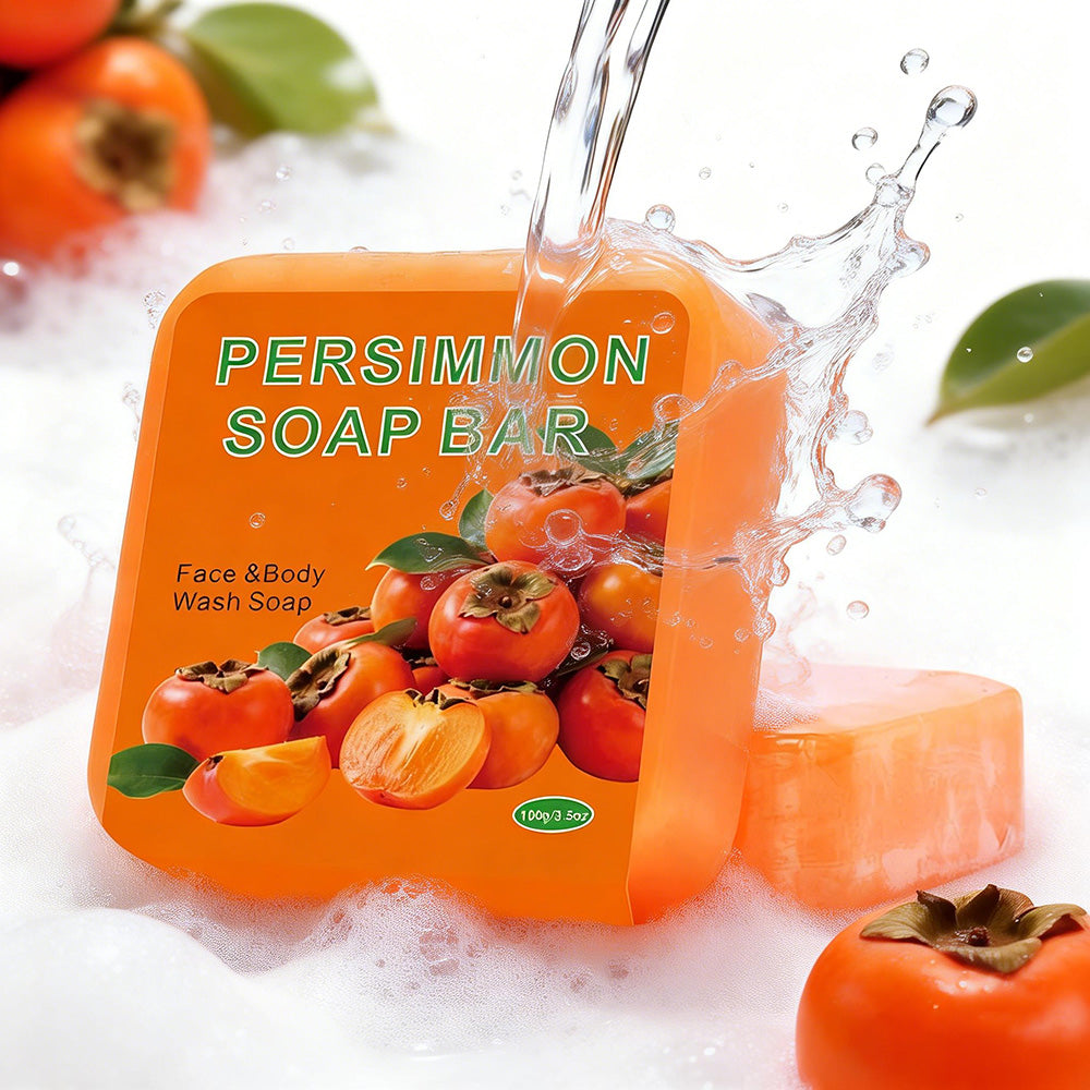 Persimmon Bar Soap - 100g Square Rounded-Corner Body Care