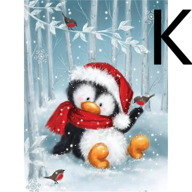 5D Cartoon Diamond Painting Kit for Animals - Penguin Embroidery Craft