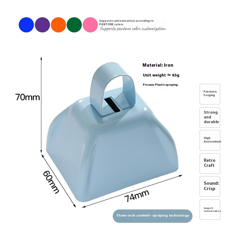 Three-Inch Cowbell Hand Bell for Crafts Home & Party Decorations
