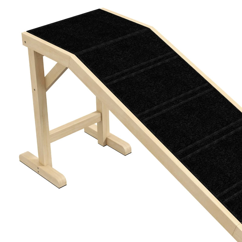 Dog Ramp for Bed with Non-Slip Carpet and Top Platform - Heavy Duty Pet Steps