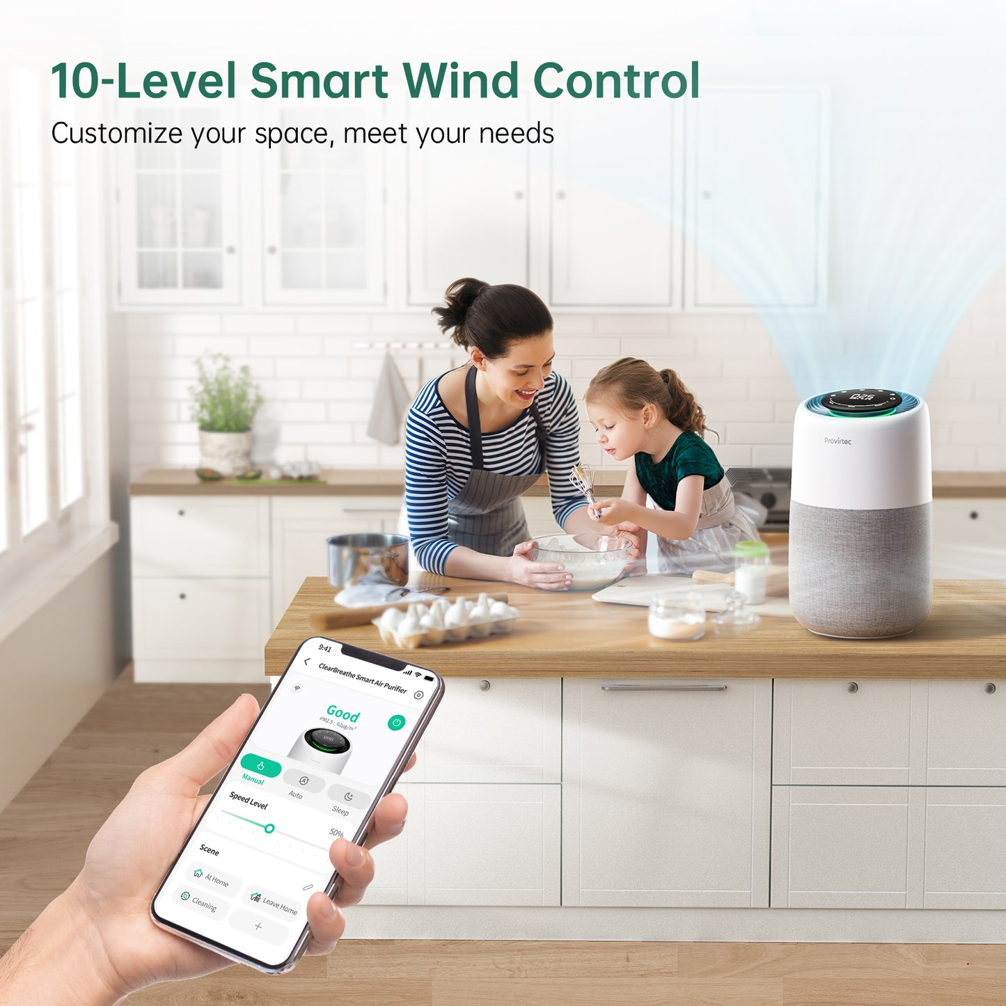 Home Air Purifier for Allergies Pets Smoke Odors 856 sq.ft. White