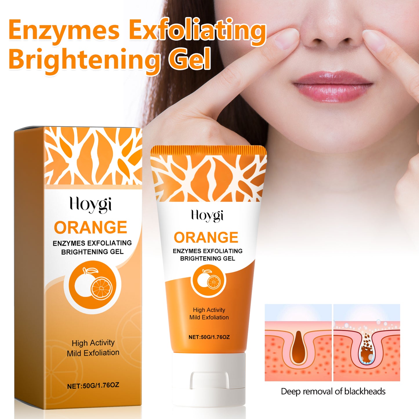 Exfoliating Blackhead Gel for Facial Care - 50g Deep Cleansing Treatment