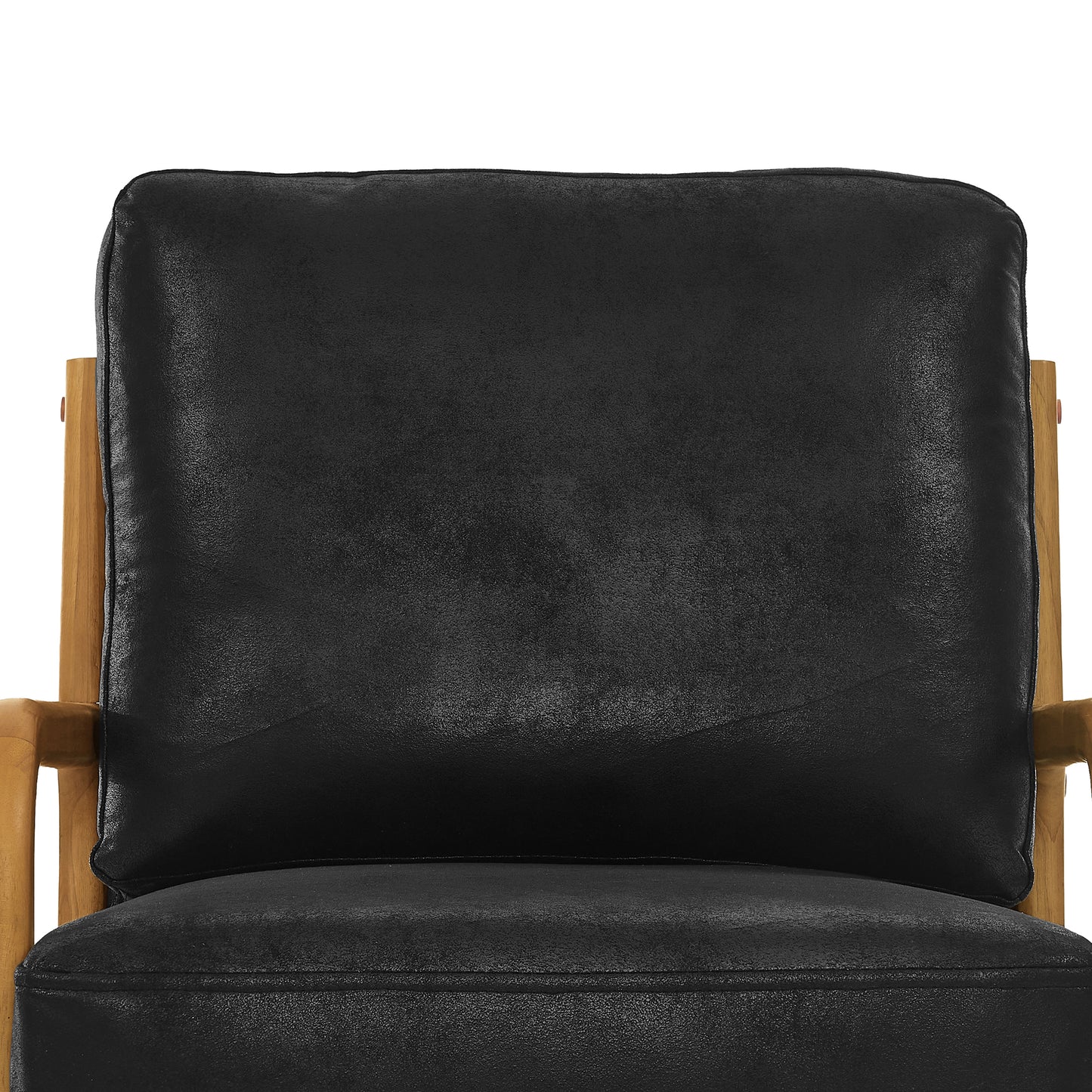 Mid-Century Modern Wooden Lounge Chair - Black