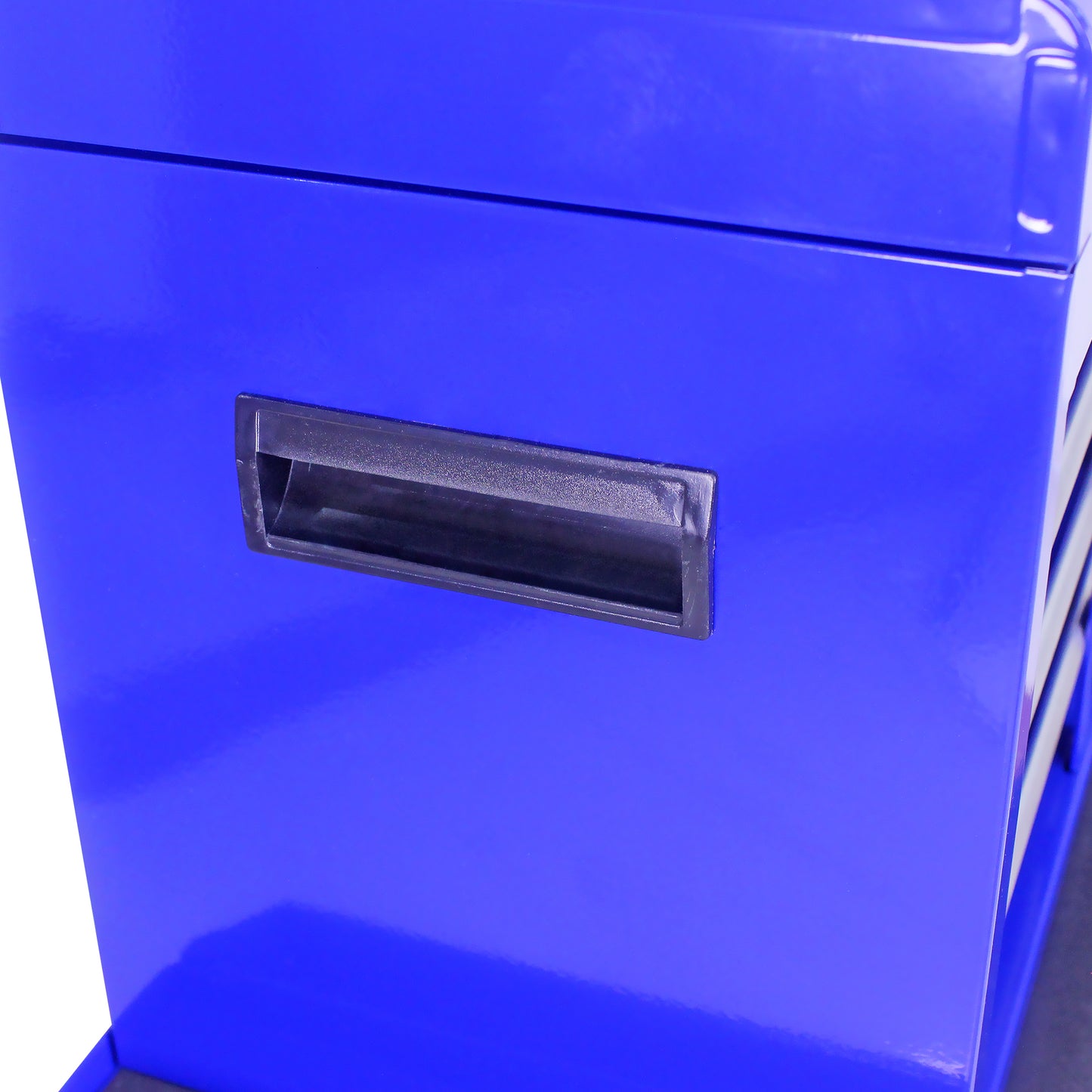 Blue Metal Tool Storage Cabinet with 5 Drawers & Bottom Shelf