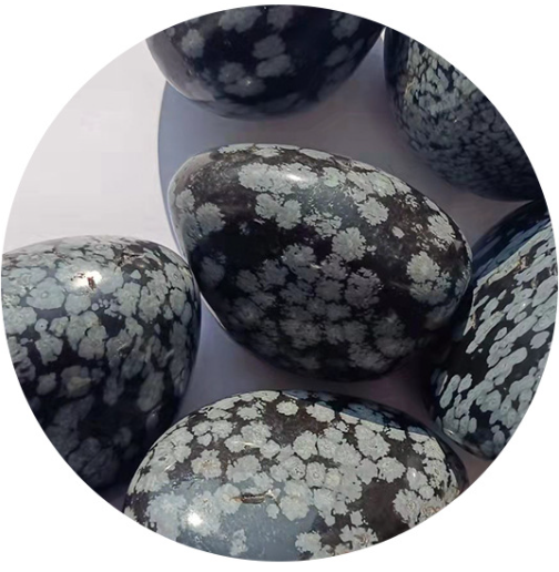 Natural Snowflake Obsidian Fish Tank Gravel - 2-3cm Crystal Decorative Stones 500g