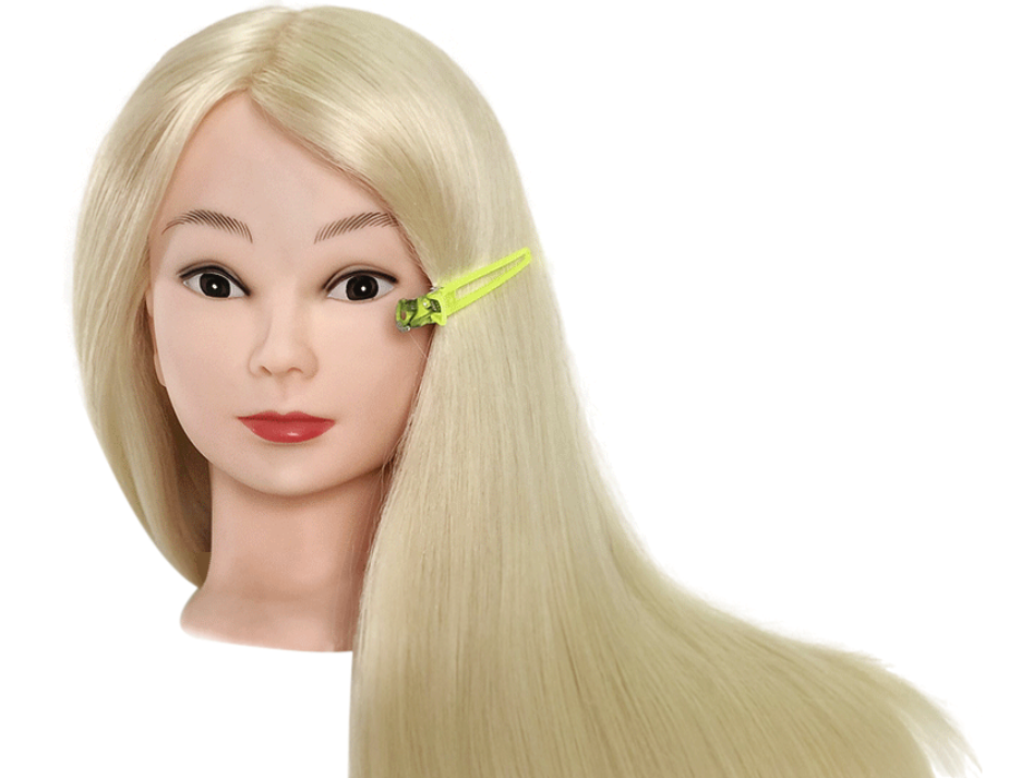 80% Real Hair Practice Head Model - Long Straight