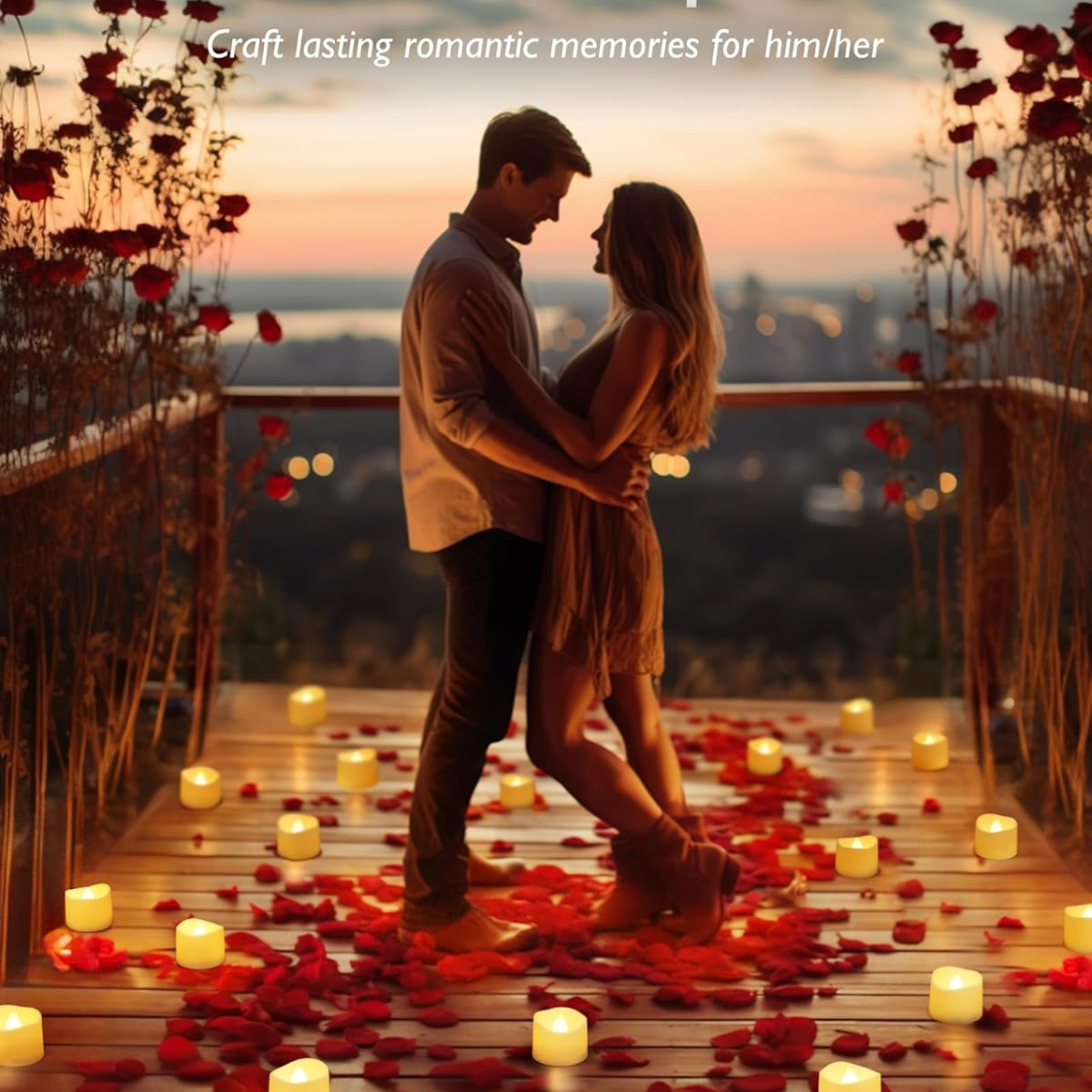 24 Pcs Flameless LED Tea Lights - Battery Operated with Flickering Warm Glow