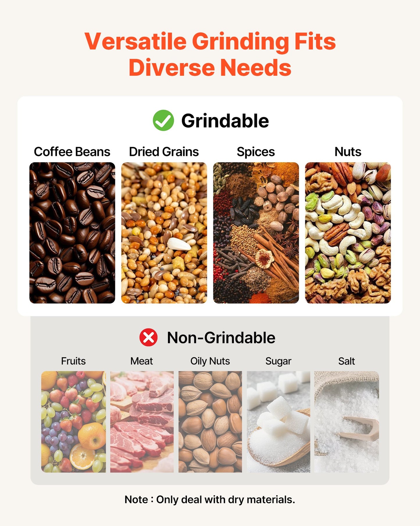 Electric Grain Mill Grinder 2000W 28000RPM Spice & Nut Dry Grinding Machine