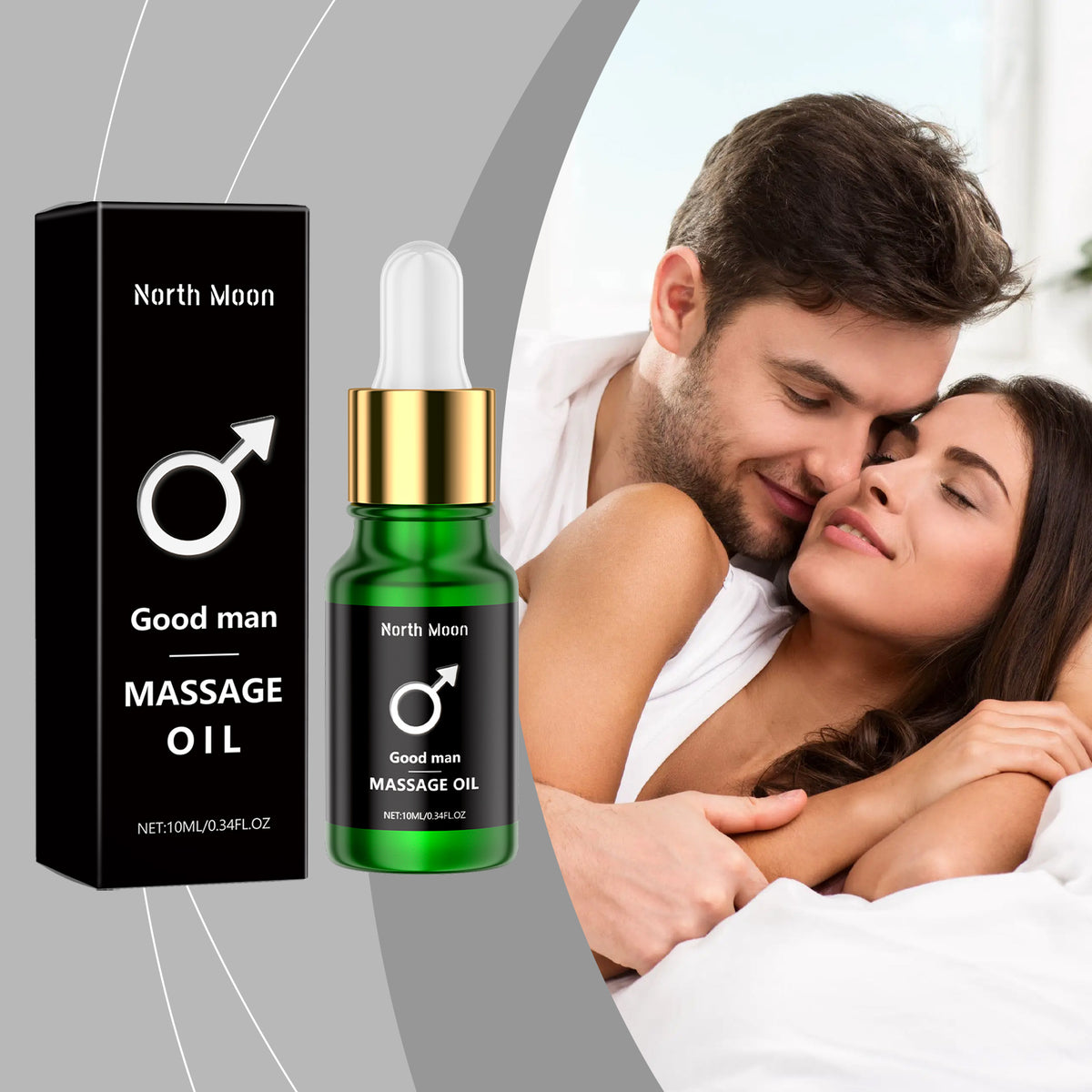 Men's Massage Oil 1010ml Box - Vitality, Muscle Relief & Relaxation